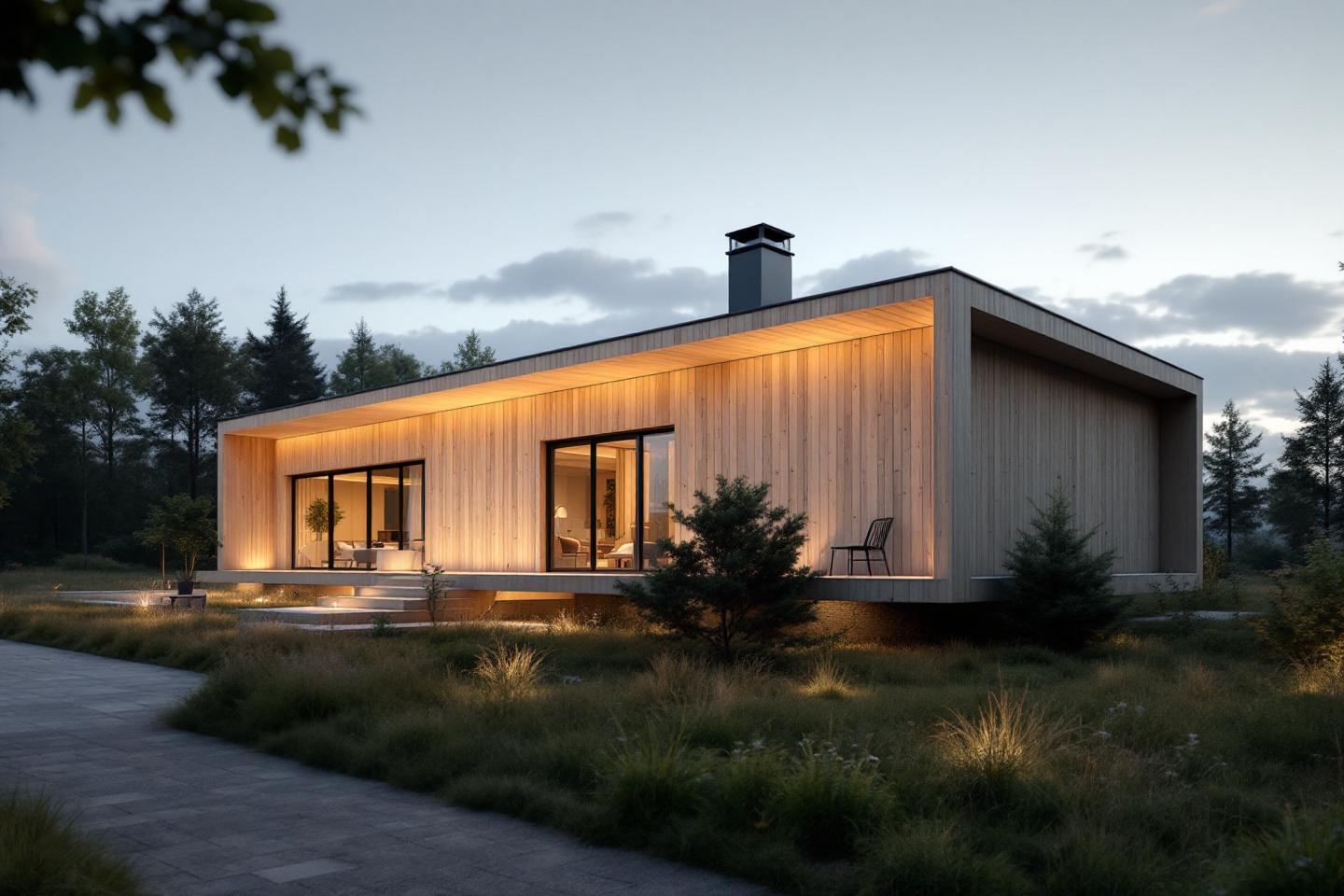 Miljövänliga byggmaterial villa (trä kontra betong)
