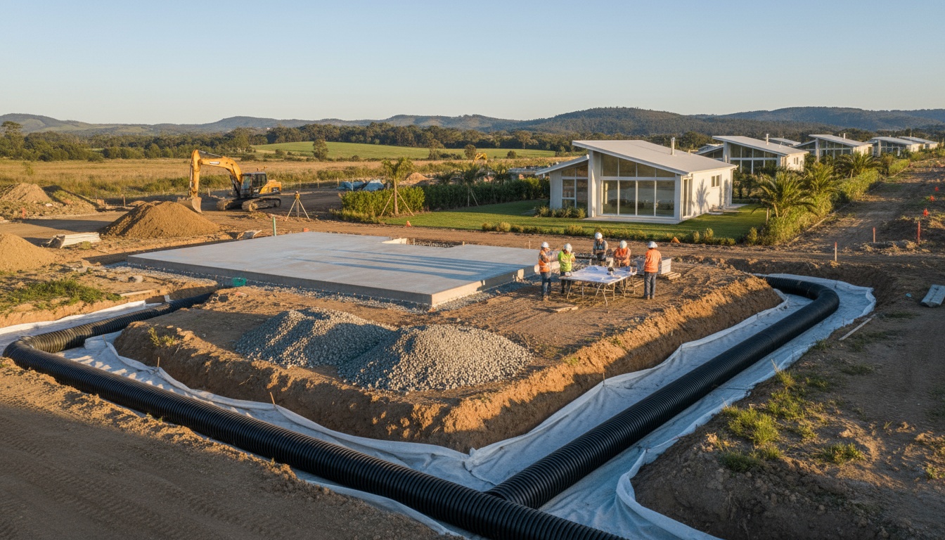 Tomtförberedelser för nyckelfärdigt hus – markarbete, dränering & totalentreprenad